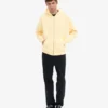 Oversized-Kapuzenjacke aus Bio-Baumwolle mit Reißverschluss – zartgelb