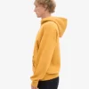 Oversized-Kapuzenjacke aus Bio-Merinowolle mit Reißverschluss – gebranntes Gelb