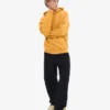 Oversized-Kapuzenjacke aus Bio-Merinowolle mit Reißverschluss – gebranntes Gelb