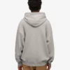 Oversized-Kapuzenpullover aus Bio-Baumwolle – Meliert-Grau