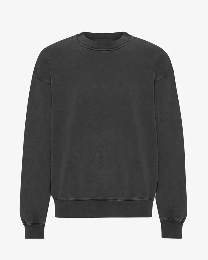 Oversized-Pullover aus Bio-Baumwolle – Faded Black
