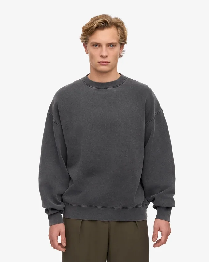 Oversized-Pullover aus Bio-Baumwolle – Faded Black
