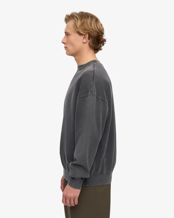 Oversized-Pullover aus Bio-Baumwolle – Faded Black