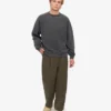 Oversized-Pullover aus Bio-Baumwolle – Faded Black