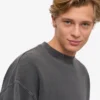 Oversized-Pullover aus Bio-Baumwolle – Faded Black