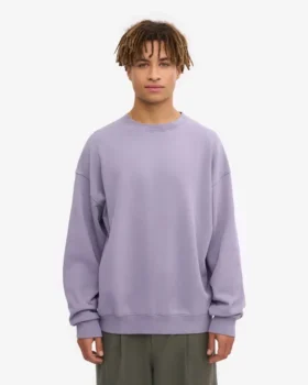 Oversized-Pullover aus Bio-Baumwolle – Jade-Lila