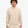 Oversized-Pullover aus Merinowolle – Elfenbeinweiß
