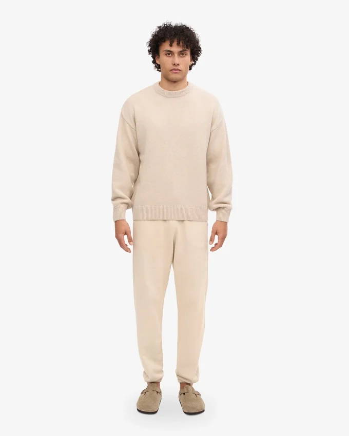 Oversized-Pullover aus Merinowolle – Elfenbeinweiß