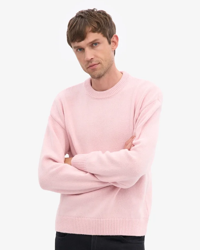 Oversized-Pullover aus Merinowolle – Faded Pink