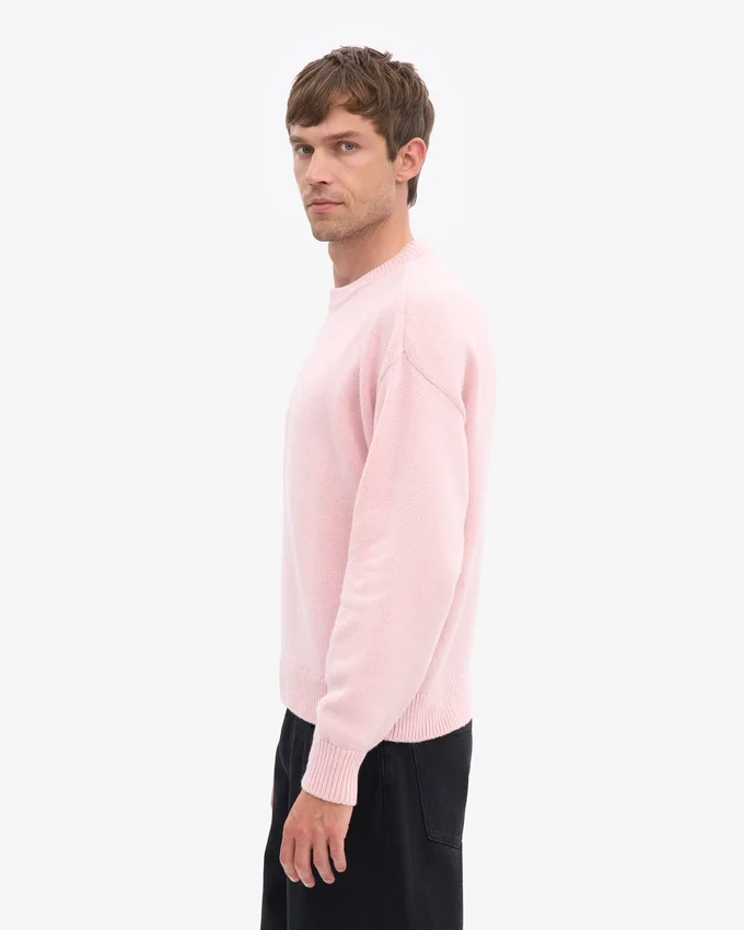 Oversized-Pullover aus Merinowolle – Faded Pink