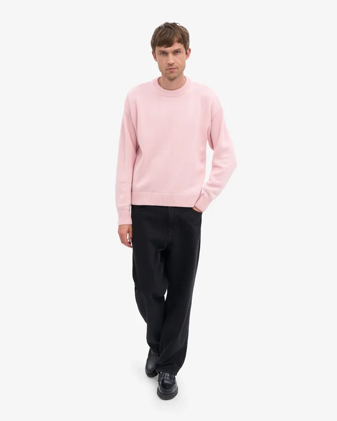 Oversized-Pullover aus Merinowolle – Faded Pink