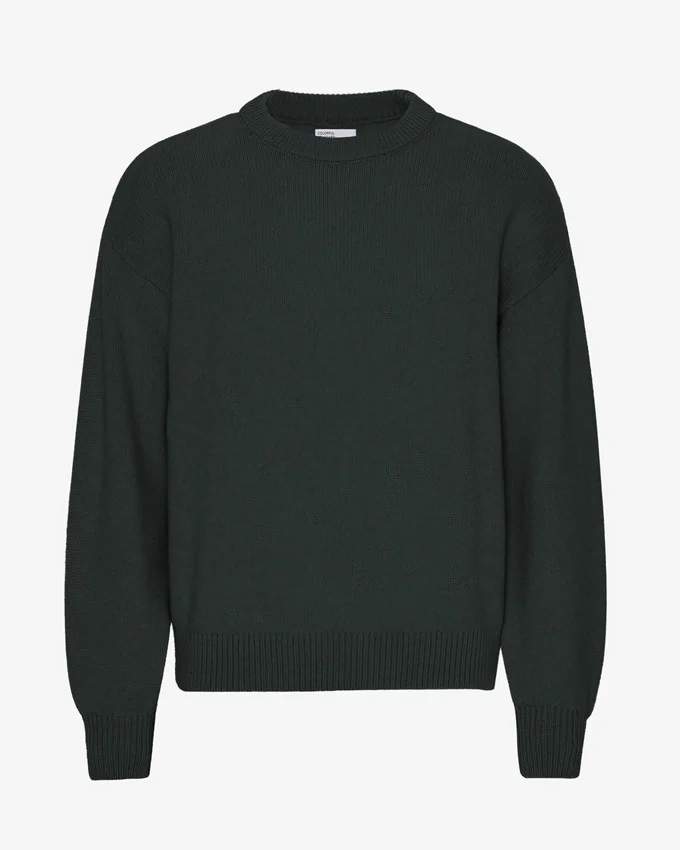 Oversized-Pullover aus Merinowolle – Jägergrün
