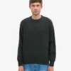 Oversized-Pullover aus Merinowolle – Jägergrün