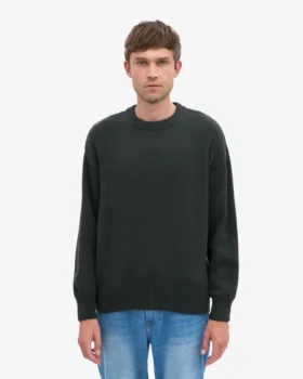 Oversized-Pullover aus Merinowolle – Jägergrün