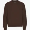 Oversized-Pullover aus Merinowolle – Kaffeebraun