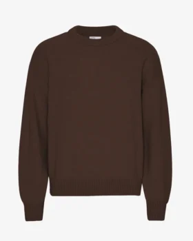 Oversized-Pullover aus Merinowolle – Kaffeebraun