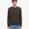 Oversized-Pullover aus Merinowolle – Kaffeebraun