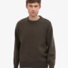 Oversized-Pullover aus Merinowolle – Kaffeebraun