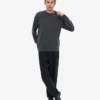 Oversized-Pullover aus Merinowolle – Lavagrau