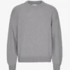 Oversized-Pullover aus Merinowolle – Meliertes Grau