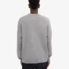 Oversized-Pullover aus Merinowolle – Meliertes Grau