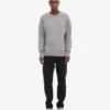 Oversized-Pullover aus Merinowolle – Meliertes Grau