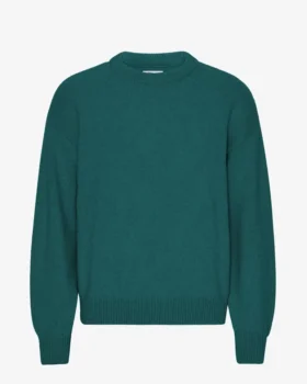Oversized-Pullover aus Merinowolle – Ozeangrün