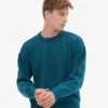 Oversized-Pullover aus Merinowolle – Ozeangrün