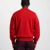 Oversized-Pullover aus Merinowolle – Scharlachrot