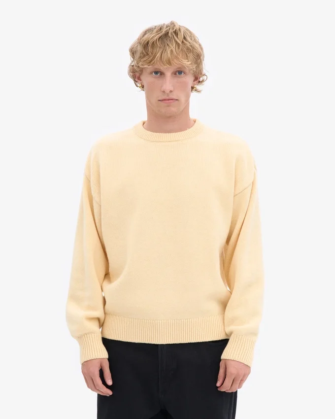 Oversized-Pullover aus Merinowolle – Soft Yellow