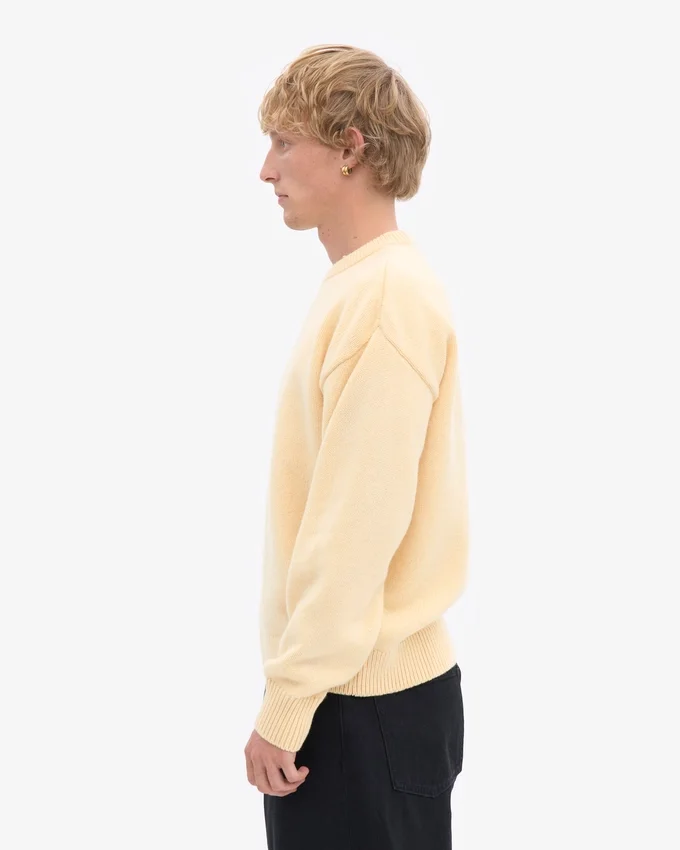 Oversized-Pullover aus Merinowolle – Soft Yellow