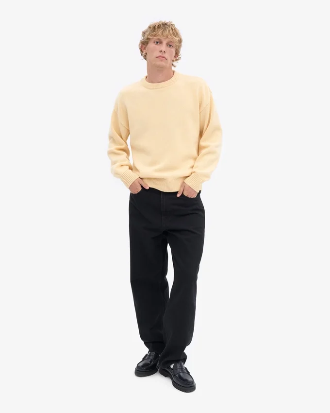 Oversized-Pullover aus Merinowolle – Soft Yellow