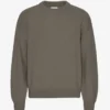 Oversized-Pullover aus Merinowolle – Staubiges Olivgrün