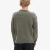 Oversized-Pullover aus Merinowolle – Staubiges Olivgrün