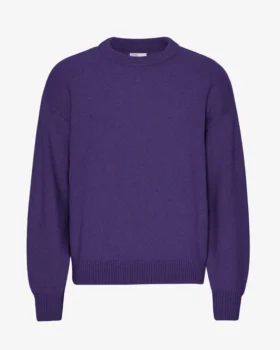 Oversized-Pullover aus Merinowolle – Ultraviolett