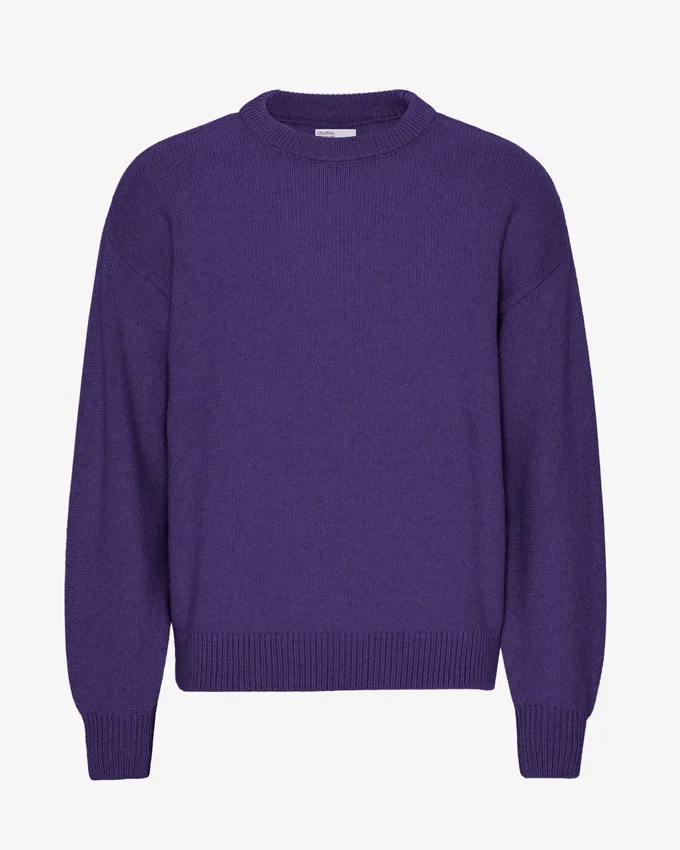 Oversized-Pullover aus Merinowolle – Ultraviolett