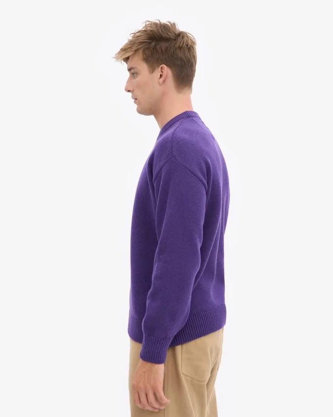 Oversized-Pullover aus Merinowolle – Ultraviolett