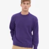 Oversized-Pullover aus Merinowolle – Ultraviolett