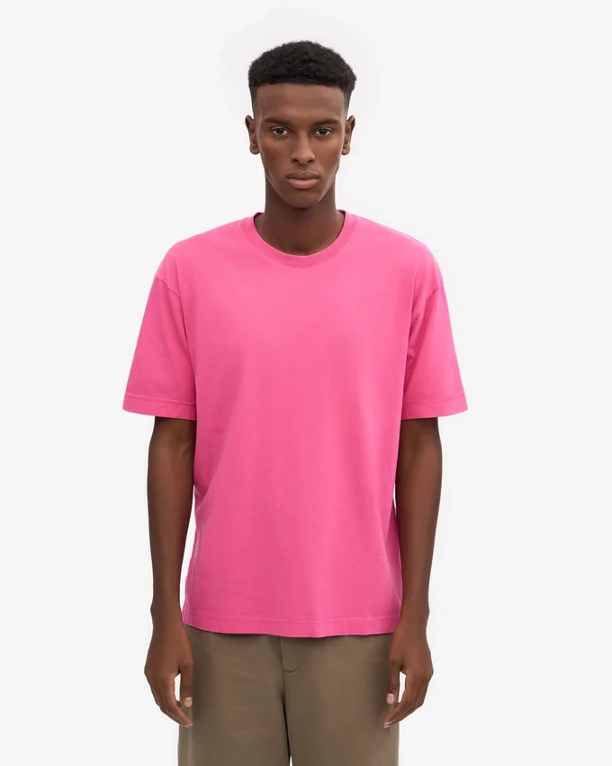 Oversized-T-Shirt aus Bio-Baumwolle – Bubblegum-Pink