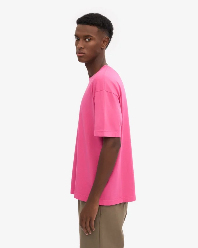 Oversized-T-Shirt aus Bio-Baumwolle – Bubblegum-Pink