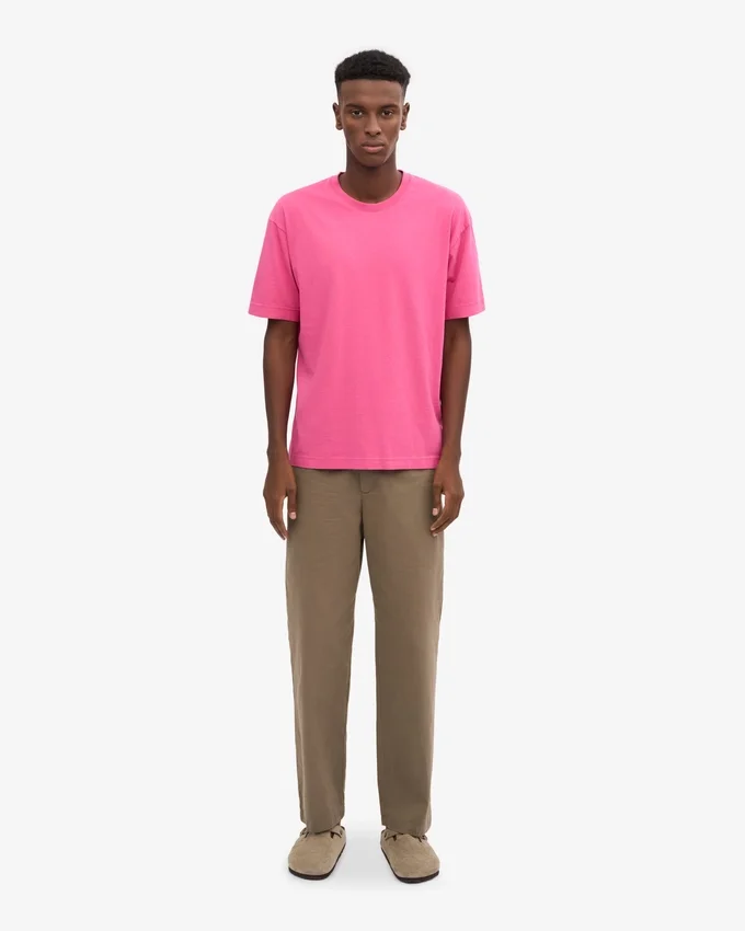 Oversized-T-Shirt aus Bio-Baumwolle – Bubblegum-Pink