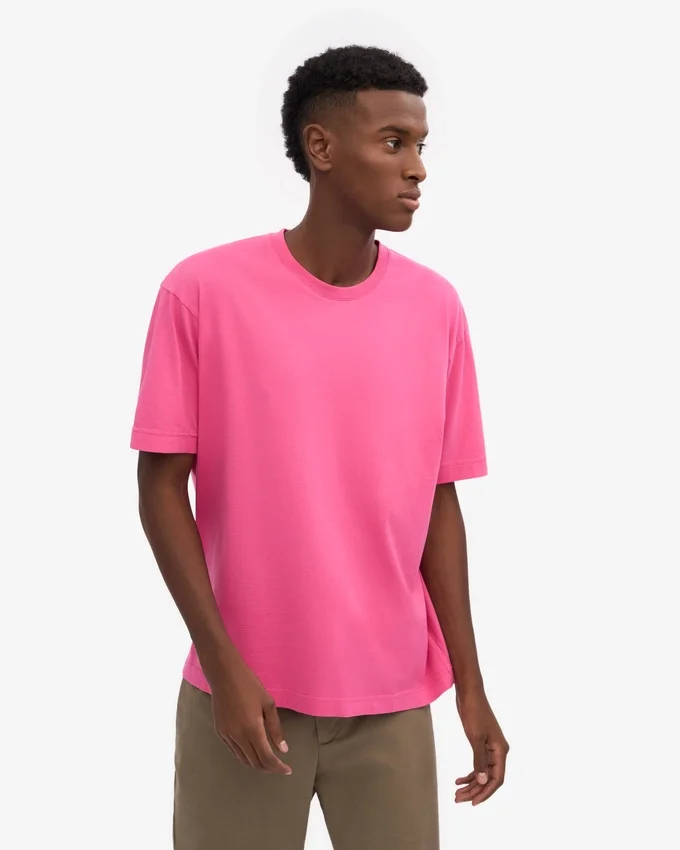 Oversized-T-Shirt aus Bio-Baumwolle – Bubblegum-Pink