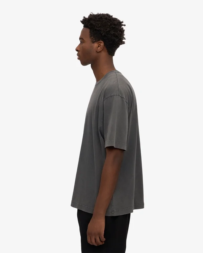 Oversized-T-Shirt aus Bio-Baumwolle – Faded Black