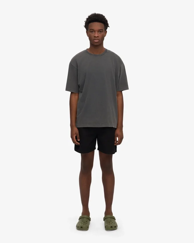 Oversized-T-Shirt aus Bio-Baumwolle – Faded Black