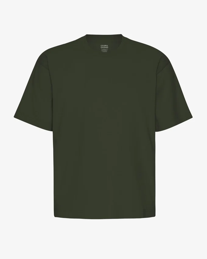 Oversized-T-Shirt aus Bio-Baumwolle – Jägergrün