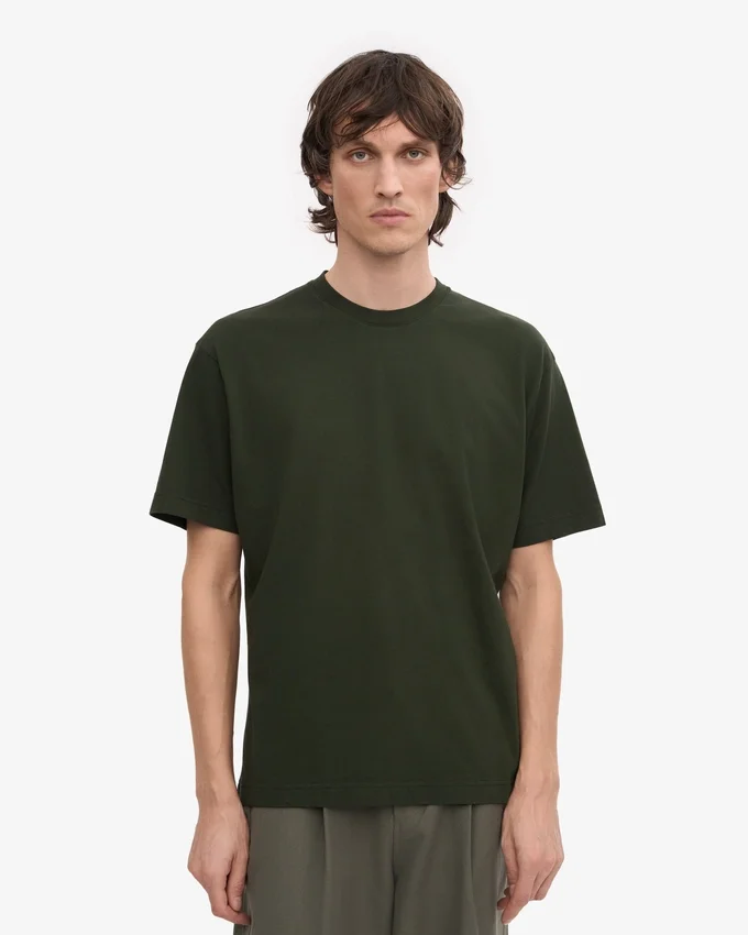 Oversized-T-Shirt aus Bio-Baumwolle – Jägergrün