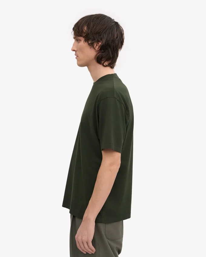Oversized-T-Shirt aus Bio-Baumwolle – Jägergrün