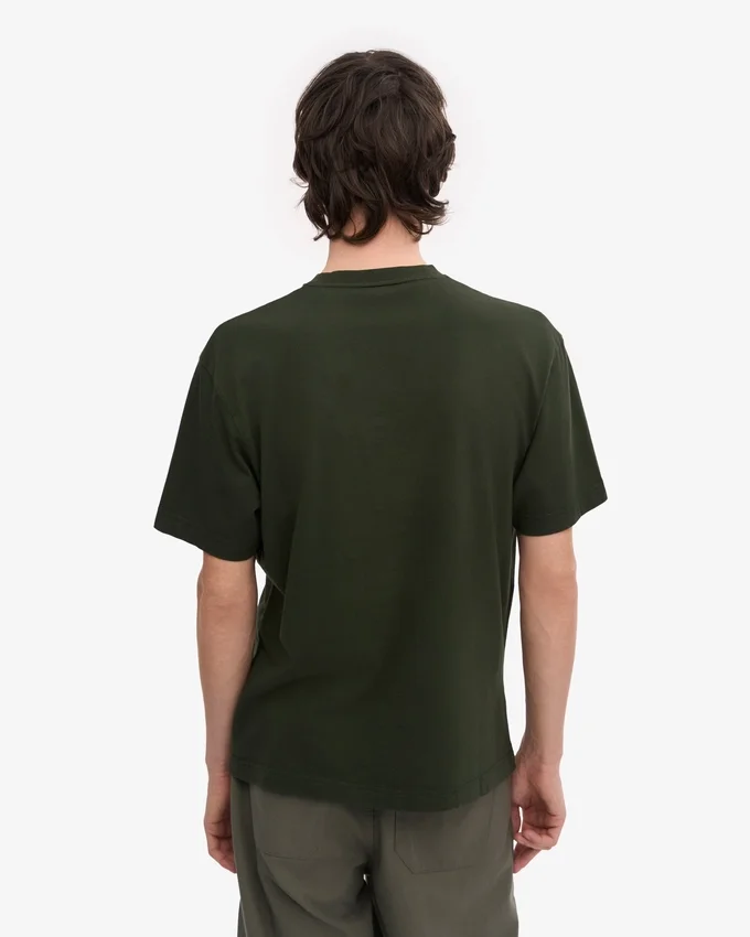 Oversized-T-Shirt aus Bio-Baumwolle – Jägergrün