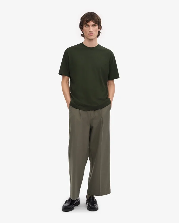 Oversized-T-Shirt aus Bio-Baumwolle – Jägergrün