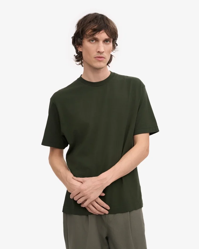 Oversized-T-Shirt aus Bio-Baumwolle – Jägergrün